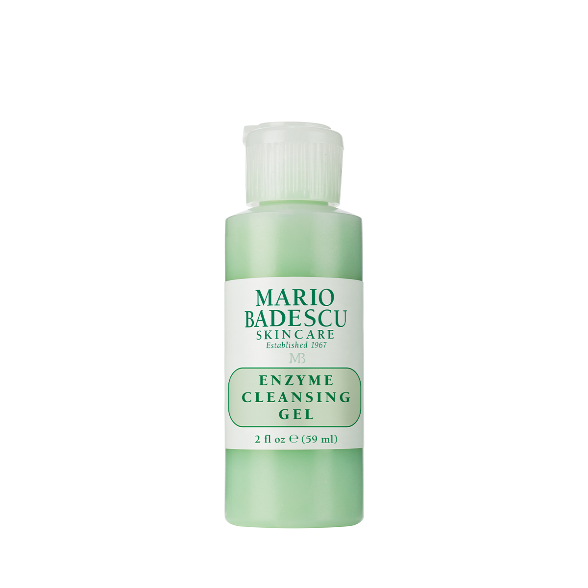 01432_0-Enzyme-Cl-reise Grüne Flasche mit Mario Badescu Enzyme Cleansing Gel, 59 ml.