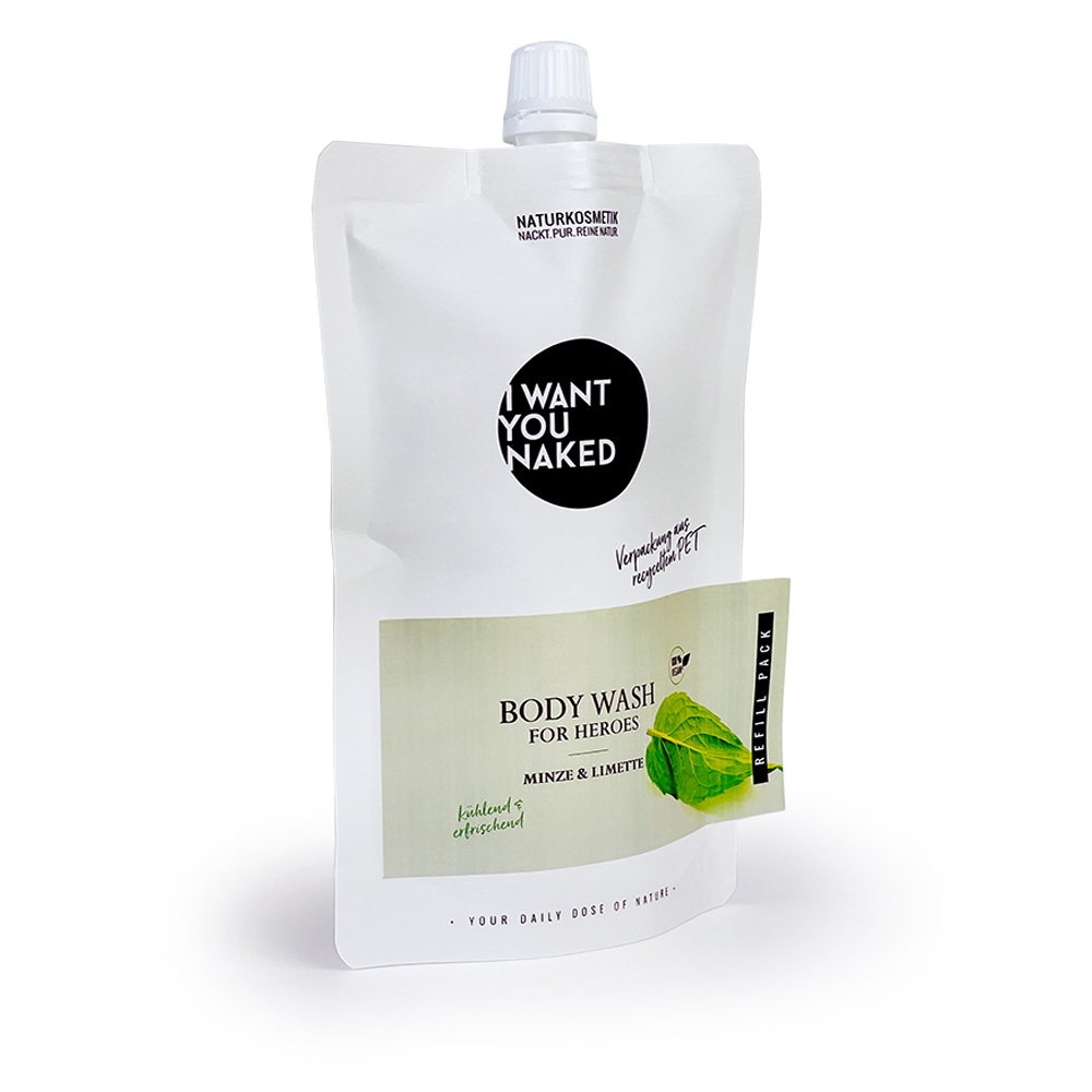 BODY WASH for Heroes avec citron vert & menthe 1000ml Refill