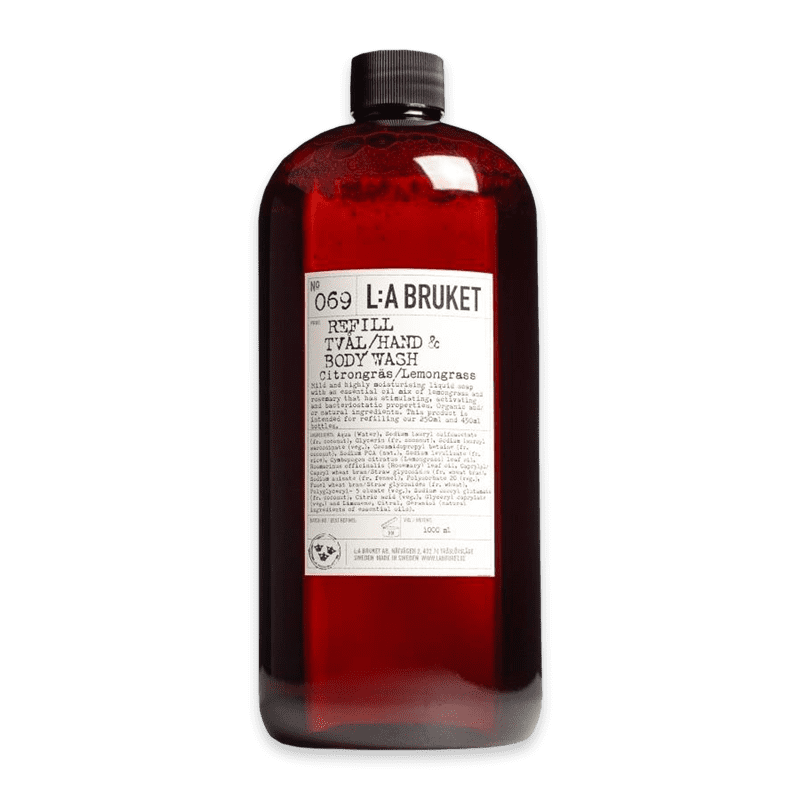 l-a-bruket-lemongrass-no-069-refill-duschgel-1000-ml-7350053233713_optimized No. 069 Recharge de Gel Lavant pour les Mains et le Corps au Citronnelle