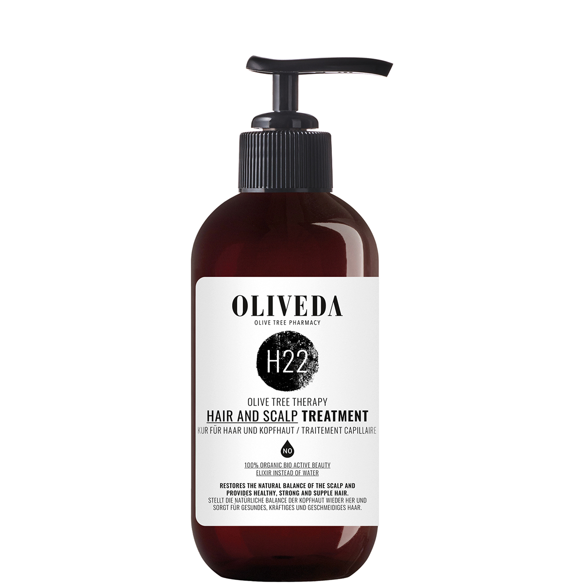 OLIVEDA_1200x1200_72dpi_H22_HairTreatment_250ml H22 Cure pour les cheveux et le cuir chevelu Régénérant